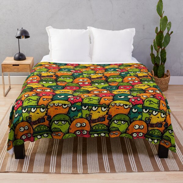 Item preview, Bright Colorful Packed Cartoon Soldier Faces Pattern designed and sold by Piotrek0001.