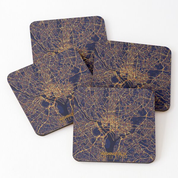 Item preview, Washington DC, USA Map - City At Night designed and sold by deMAP.