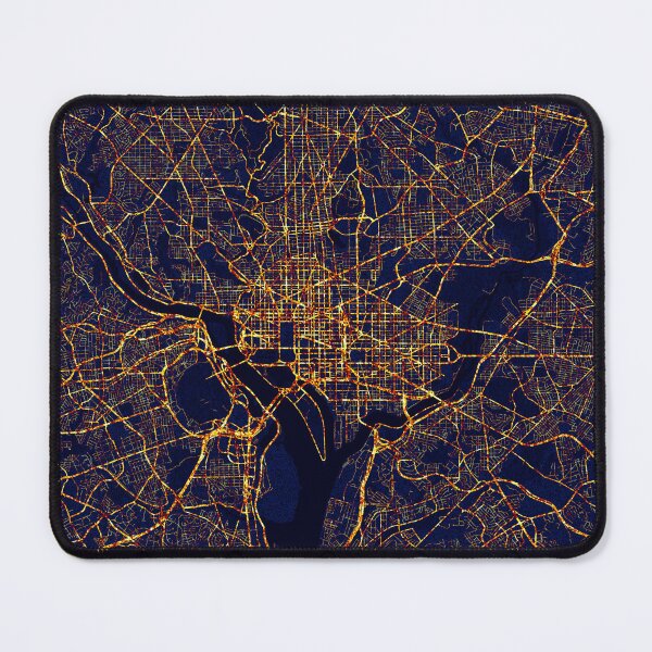 Item preview, Washington DC, USA Map - City At Night designed and sold by deMAP.