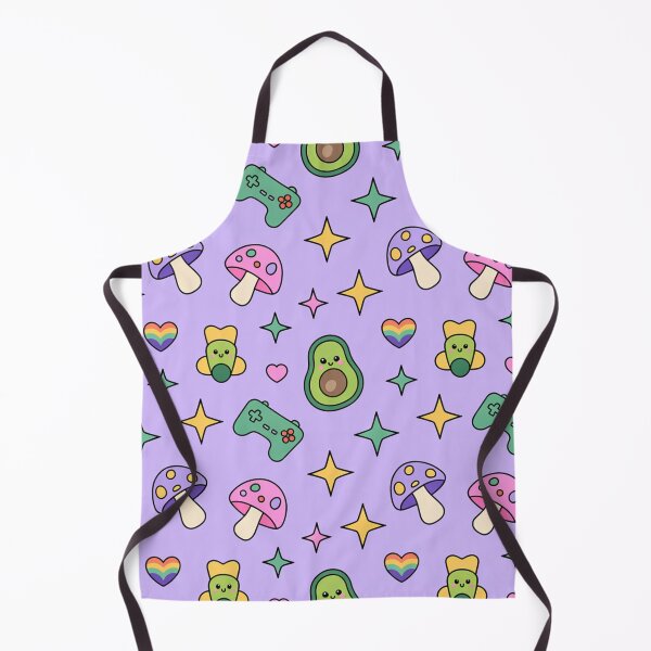 Item preview, Cute Avocado Mushroom Gamer Seamless Pattern - Kawaii Pastel Repeat designed and sold by Midnight Veil Designs.