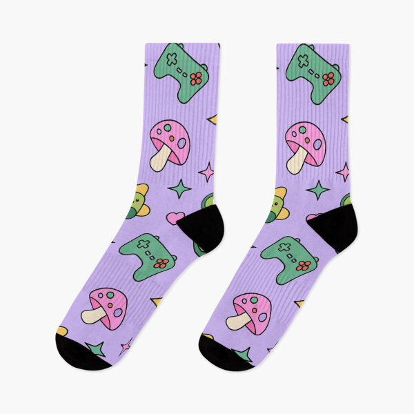 Item preview, Cute Avocado Mushroom Gamer Seamless Pattern - Kawaii Pastel Repeat designed and sold by Midnight Veil Designs.