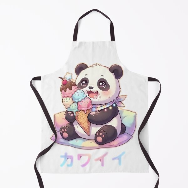 Item preview, Kawaii Anime Panda eating Ice Cream designed and sold by WalterAdd.