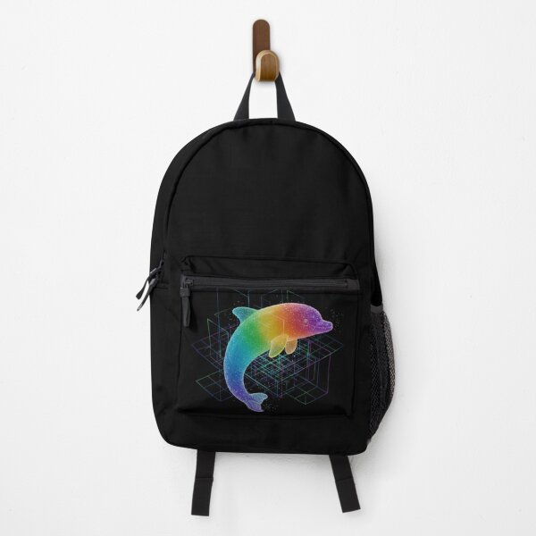 Item preview, Vibrant Gummy Dolphin Multi-Color Tech Grid 3D Art designed and sold by FiveBlessings.