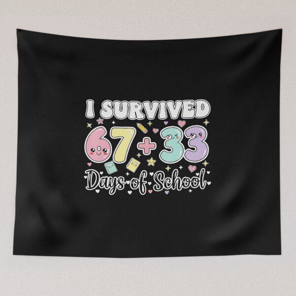 Item preview, I Survived 67+33 Days Of School Funny Student Milestone designed and sold by gladysenglish.