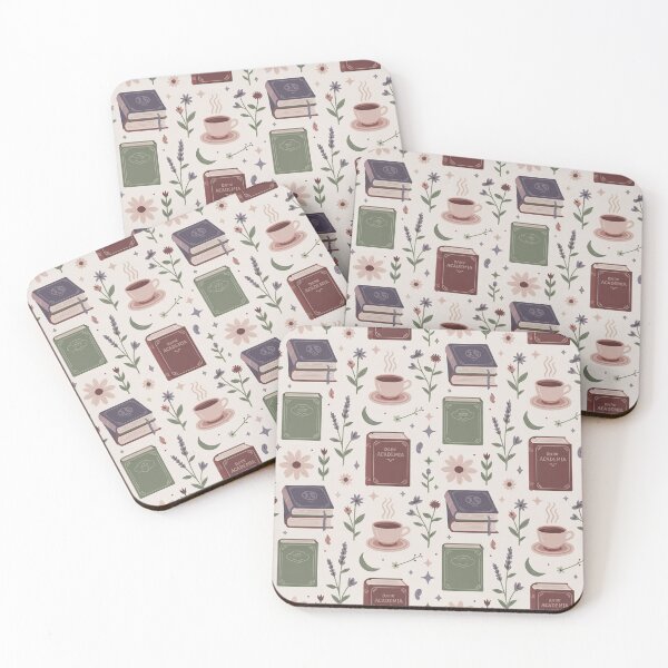 Item preview, Dark Academia Books Coffee Lavender Seamless Pattern - Cozy Literary Repeat designed and sold by Midnight Veil Designs.