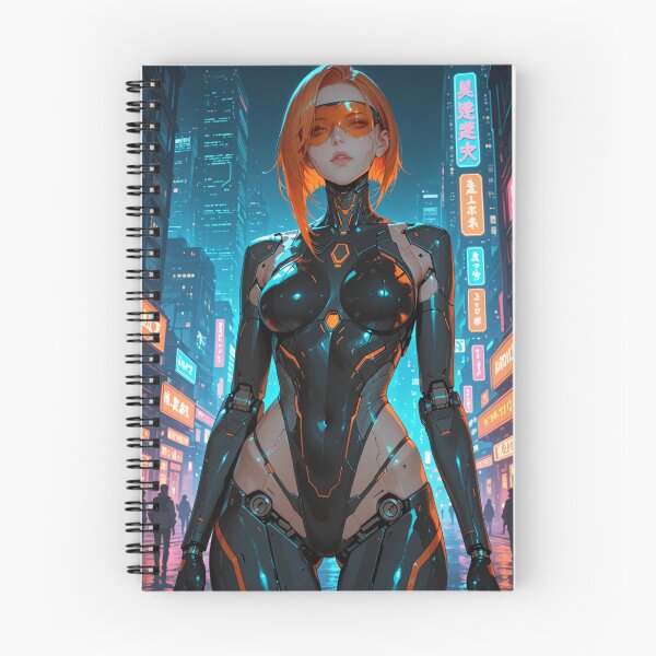 Item preview, Orange Visor – Cyberpunk City Anime Illustration designed and sold by Planet Utoppia.