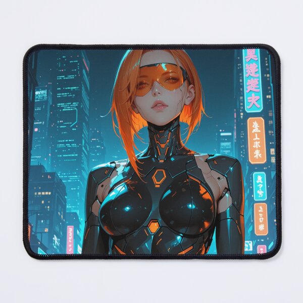 Item preview, Orange Visor – Cyberpunk City Anime Illustration designed and sold by Planet Utoppia.