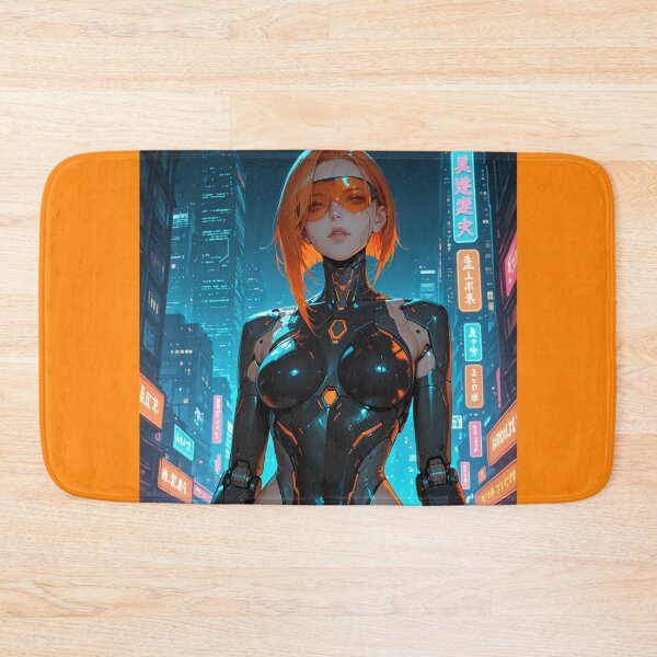 Item preview, Orange Visor – Cyberpunk City Anime Illustration designed and sold by Planet Utoppia.