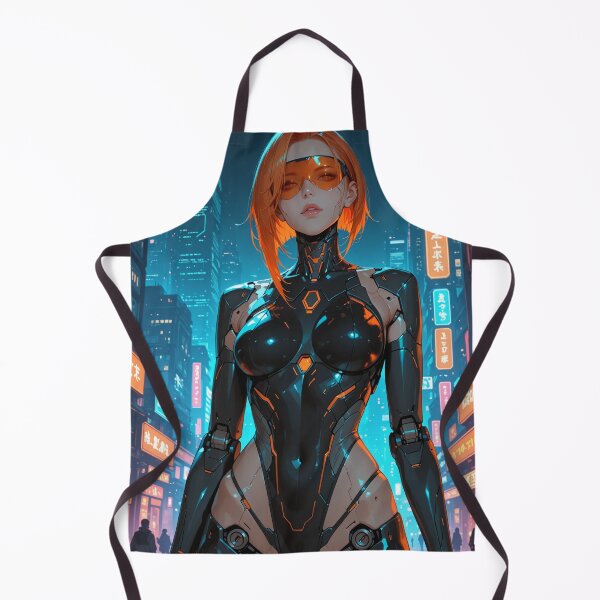 Item preview, Orange Visor – Cyberpunk City Anime Illustration designed and sold by Planet Utoppia.