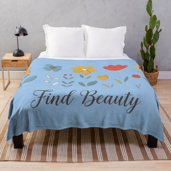 Item preview, Find Beauty Floral Design – Cute Colorful Flowers Illustration, Positive Quote Aesthetic, Happy Nature Art designed and sold by innerfaith.