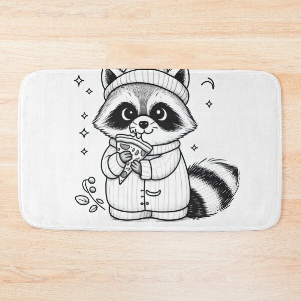 Item preview, Midnight Snack Raccoon – Cute Pajama Pizza Minimalist Design designed and sold by Mitaudesign.