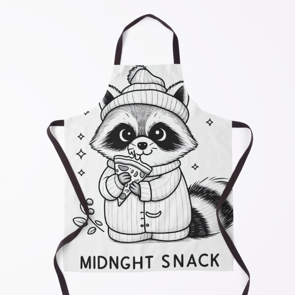Item preview, Midnight Snack Raccoon – Cute Pajama Pizza Minimalist Design designed and sold by Mitaudesign.