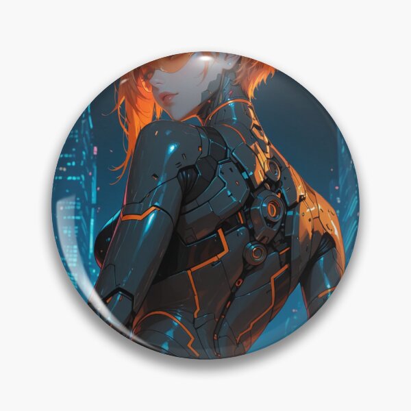 Item preview, Orange Visor – Cyberpunk City Anime Illustration designed and sold by Planet Utoppia.