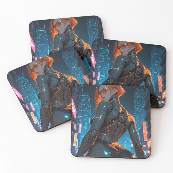 Item preview, Orange Visor – Cyberpunk City Anime Illustration designed and sold by Planet Utoppia.
