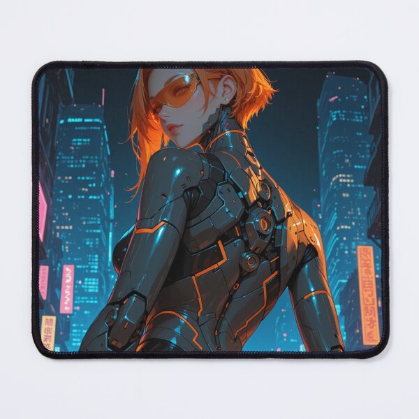 Item preview, Orange Visor – Cyberpunk City Anime Illustration designed and sold by Planet Utoppia.