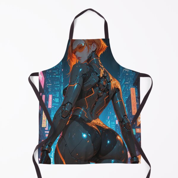 Item preview, Orange Visor – Cyberpunk City Anime Illustration designed and sold by Planet Utoppia.