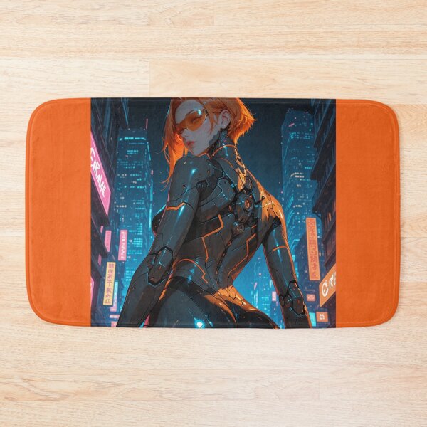 Item preview, Orange Visor – Cyberpunk City Anime Illustration designed and sold by Planet Utoppia.