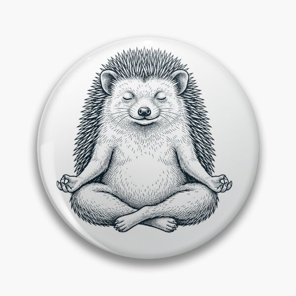 Artikelvorschau, Vintage-Igel-Yoga-Lotus-Meditationsliebhaber entworfen und verkauft von DoodleTortle.