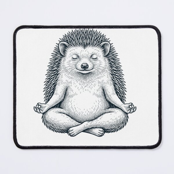 Artikelvorschau, Vintage-Igel-Yoga-Lotus-Meditationsliebhaber entworfen und verkauft von DoodleTortle.