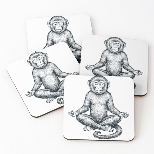 Item preview, Vintage Monkey Yoga Lotus Meditation Lover designed and sold by DoodleTortle.
