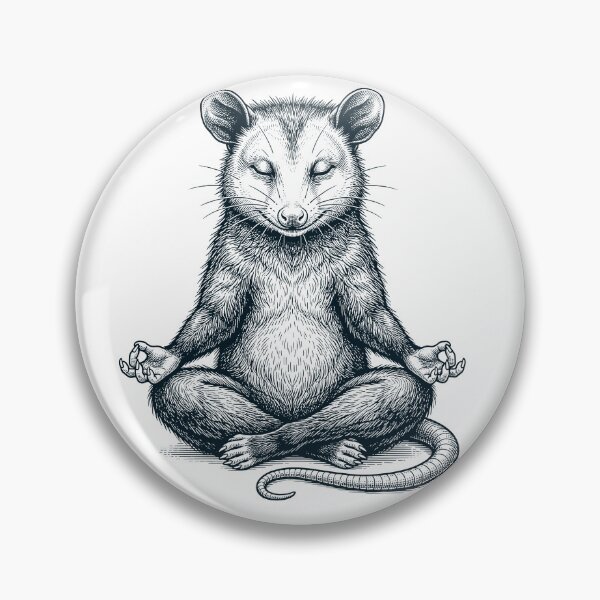 Item preview, Vintage Opossum Yoga Lotus Meditation Lover designed and sold by DoodleTortle.