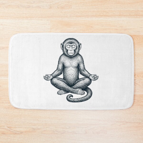 Item preview, Vintage Monkey Yoga Lotus Meditation Lover designed and sold by DoodleTortle.