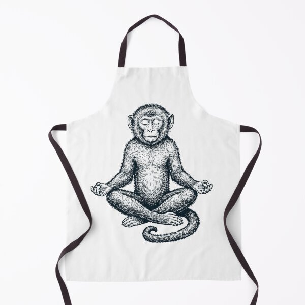 Item preview, Vintage Monkey Yoga Lotus Meditation Lover designed and sold by DoodleTortle.