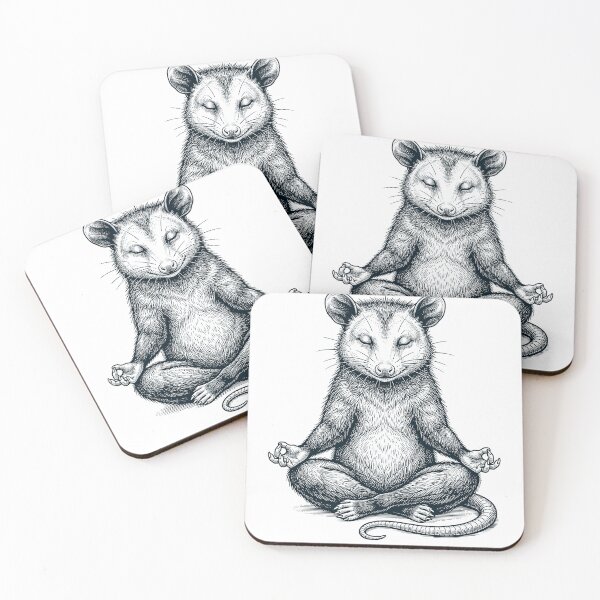 Item preview, Vintage Opossum Yoga Lotus Meditation Lover designed and sold by DoodleTortle.
