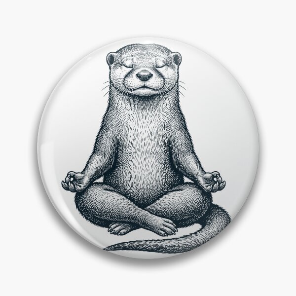 Item preview, Vintage Otter Yoga Lotus Meditation Lover designed and sold by DoodleTortle.