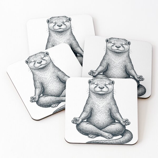 Item preview, Vintage Otter Yoga Lotus Meditation Lover designed and sold by DoodleTortle.