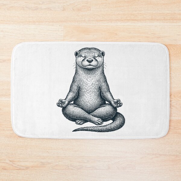 Item preview, Vintage Otter Yoga Lotus Meditation Lover designed and sold by DoodleTortle.
