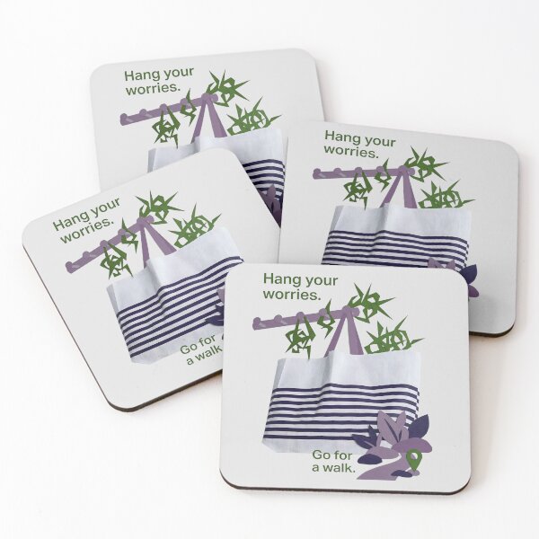 Item preview, Hang Your Worries Walk Away Paper Cut Illustration designed and sold by OBL Stories.