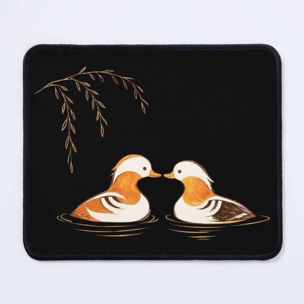 Item preview, Mandarin Ducks Minimalist Design – Cute Bird Couple Nature Aesthetic designed and sold by LoppiPrintShop.