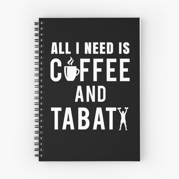 Item preview, All I Need Is Coffee and Tabata Funny Fitness Quote designed and sold by GetGoodFit.