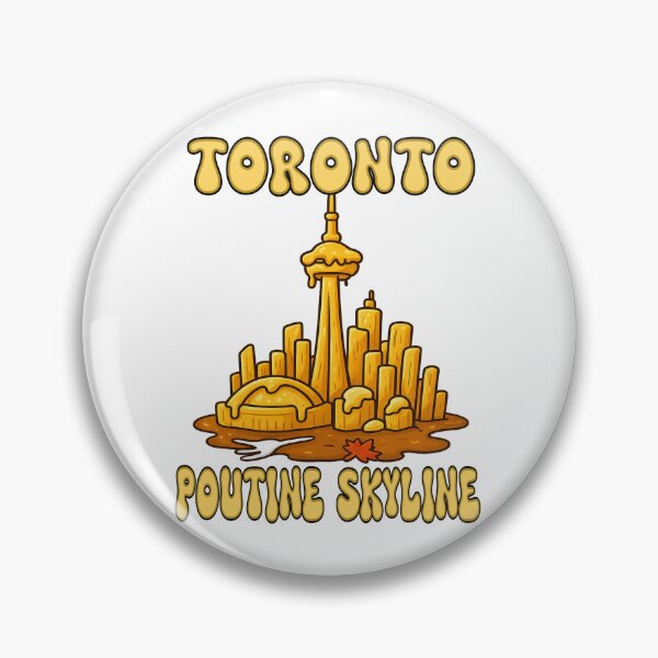 Item preview, Toronto Poutine Skyline CN Tower – Funny Canadian Food City Illustration designed and sold by Globalcitytees.