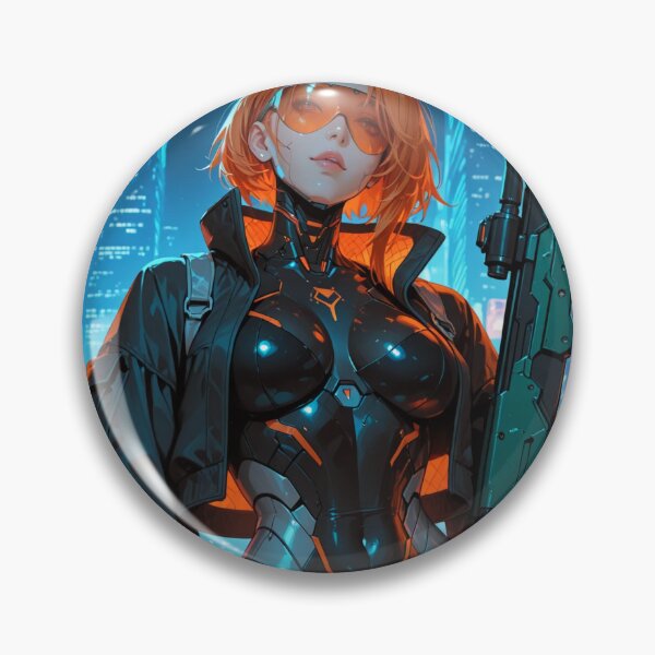 Item preview, Neon Protocol – Cyberpunk Android Anime Art Print designed and sold by Planet Utoppia.