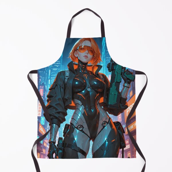 Item preview, Neon Protocol – Cyberpunk Android Anime Art Print designed and sold by Planet Utoppia.