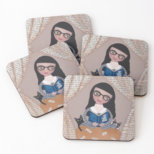 Item preview, The Reader and Her Cats designed and sold by KilkennyCat Art.