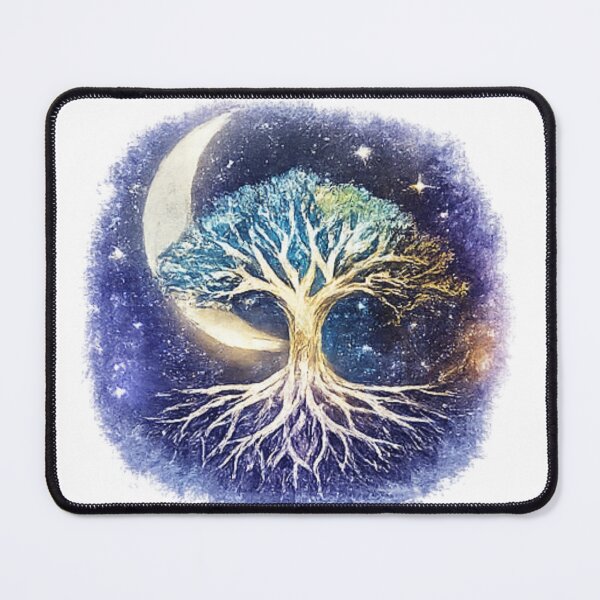Item preview, Tree of Life Moon – Cosmic Night Spiritual Galaxy Design designed and sold by bloomandbeads.eu.