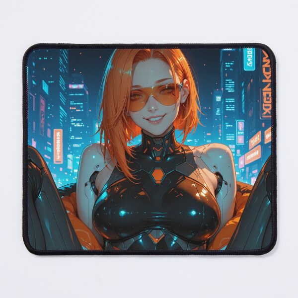Item preview, Neon Protocol – Cyberpunk Android Anime Art Print designed and sold by Planet Utoppia.