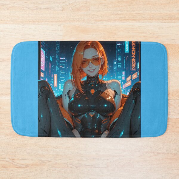 Item preview, Neon Protocol – Cyberpunk Android Anime Art Print designed and sold by Planet Utoppia.