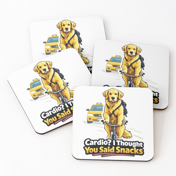 Item preview, Funny Golden Retriever Gym Meme – Cardio? I Thought You Said Snacks designed and sold by Gentlestate.