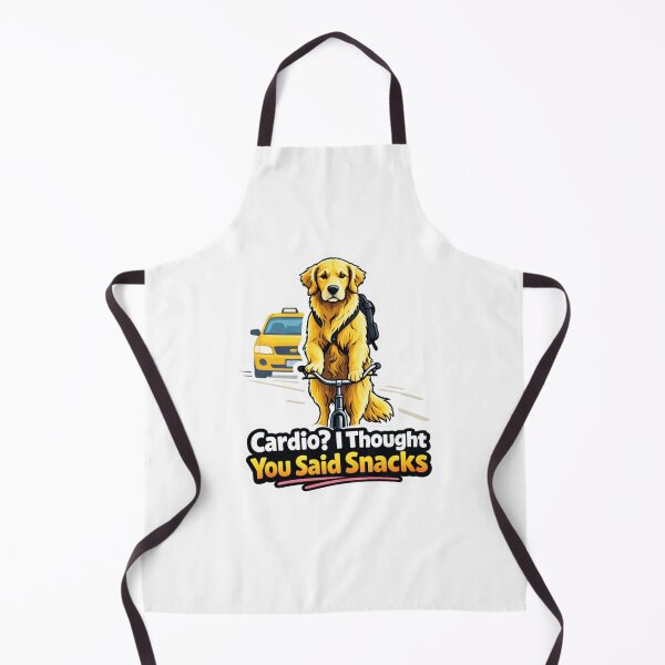 Item preview, Funny Golden Retriever Gym Meme – Cardio? I Thought You Said Snacks designed and sold by Gentlestate.