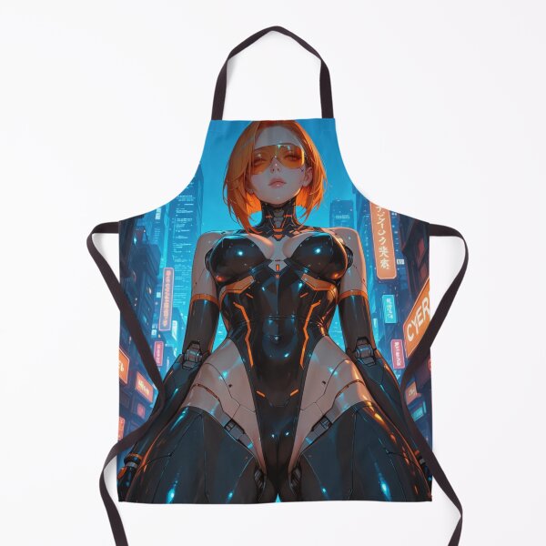 Item preview, Neon Protocol – Cyberpunk Android Anime Art Print designed and sold by Planet Utoppia.