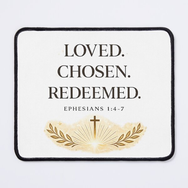 Item preview, Loved Chosen Redeemed – Christian Faith Bible Verse Design designed and sold by jerskie_12tribes.