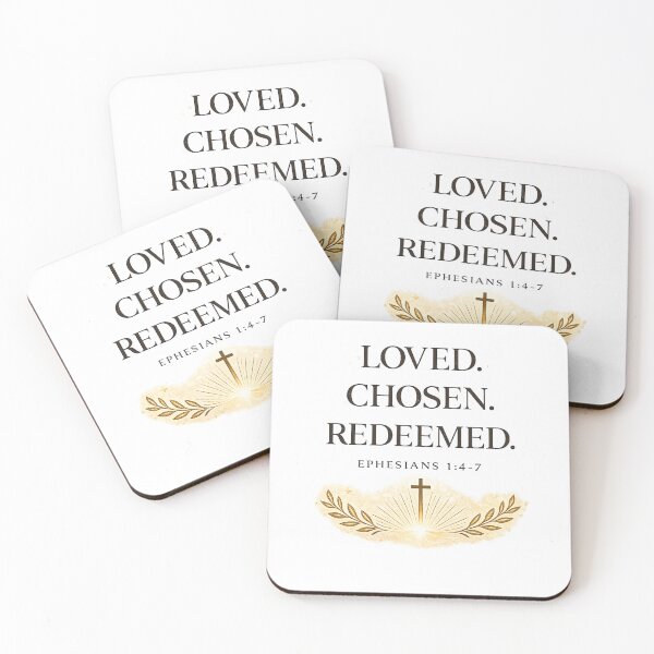 Item preview, Loved Chosen Redeemed – Christian Faith Bible Verse Design designed and sold by jerskie_12tribes.