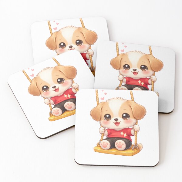 Item preview, Kawaii Puppy Playground - Cute Pastel Dog Having Fun. designed and sold by Lylysun.