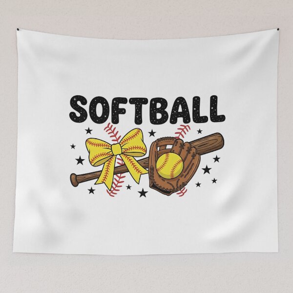 Item preview, Softball Coquette Bow Game Day Softball Vibes designed and sold by OlakunleOloroz.