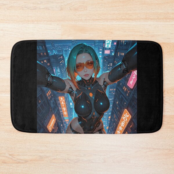 Item preview, Orange Visor – Cyberpunk City Anime Illustration designed and sold by Planet Utoppia.