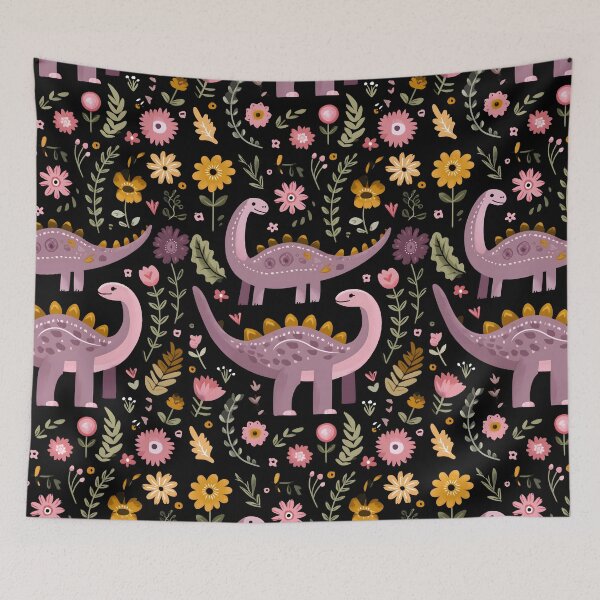 Item preview, Floral Dinosaurs Pattern designed and sold by xiao xuans.